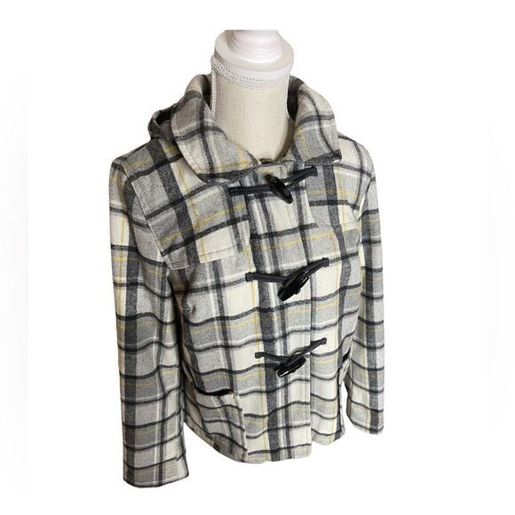 Old Navy Plaid Toggle Pea Coat - Picture 8 of 15